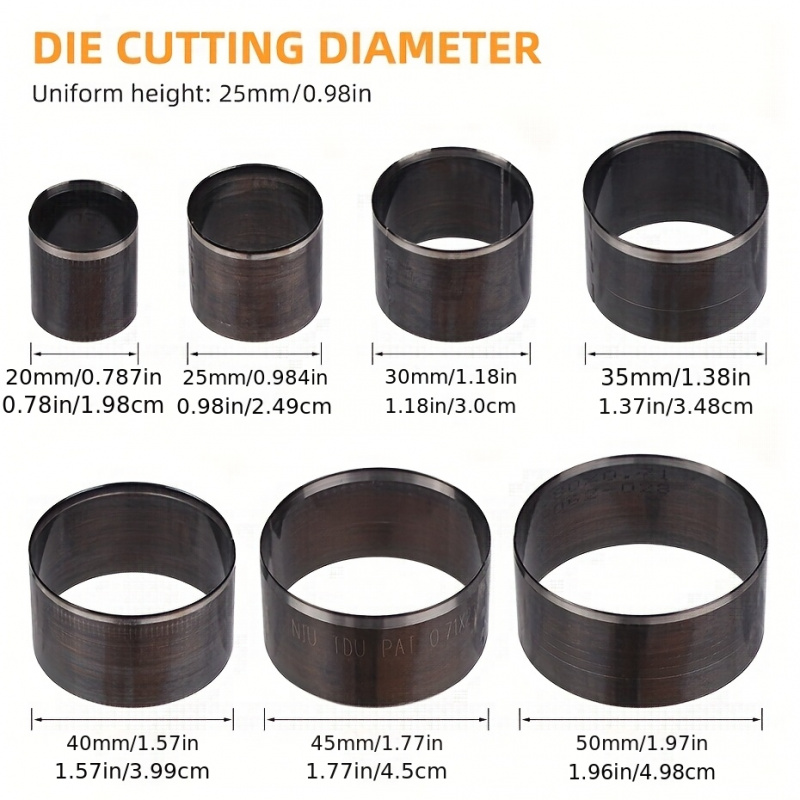 Round Knife Leatherwork - Bracelet de montre 7 pièces, poinçonneuse