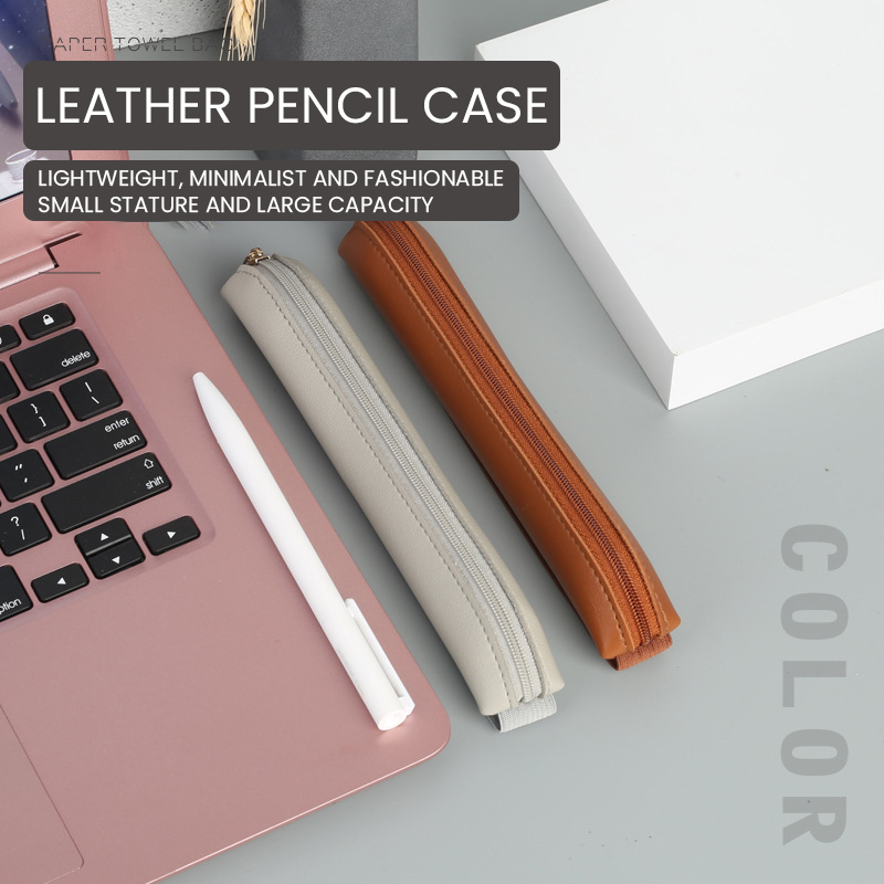 Leather Work Notebook - Porte-stylo en cuir PU avec fermeture