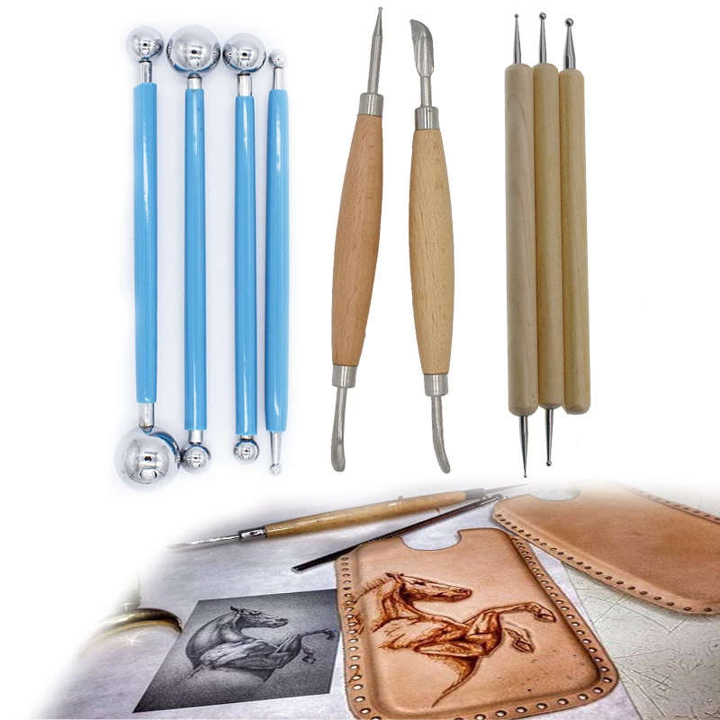 Leatherwork Art - Ensemble d'outils de travail de spéléologie