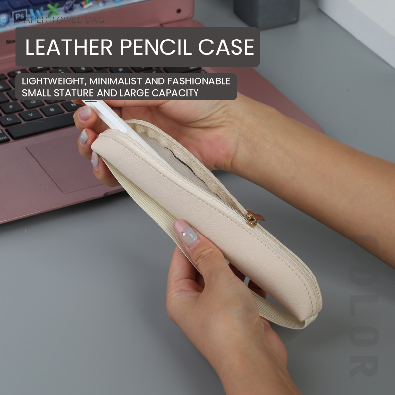 Porte-stylo en cuir PU avec fe - Leather Work Notebook avis et prix