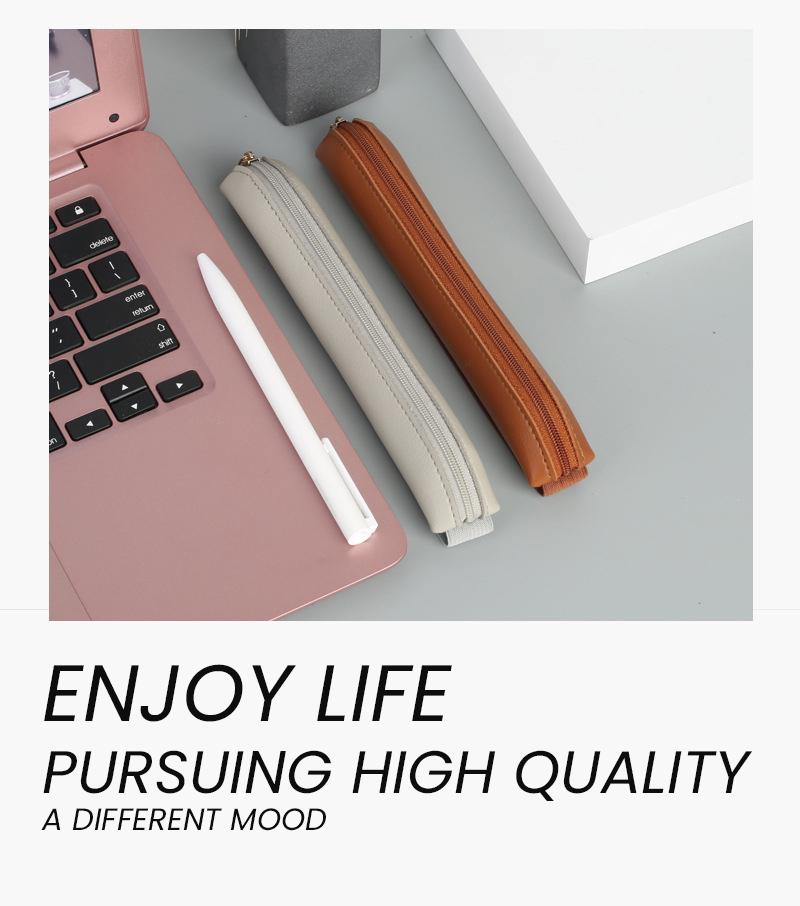 Porte-stylo en cuir PU avec fe - Leather Work Notebook avis et prix