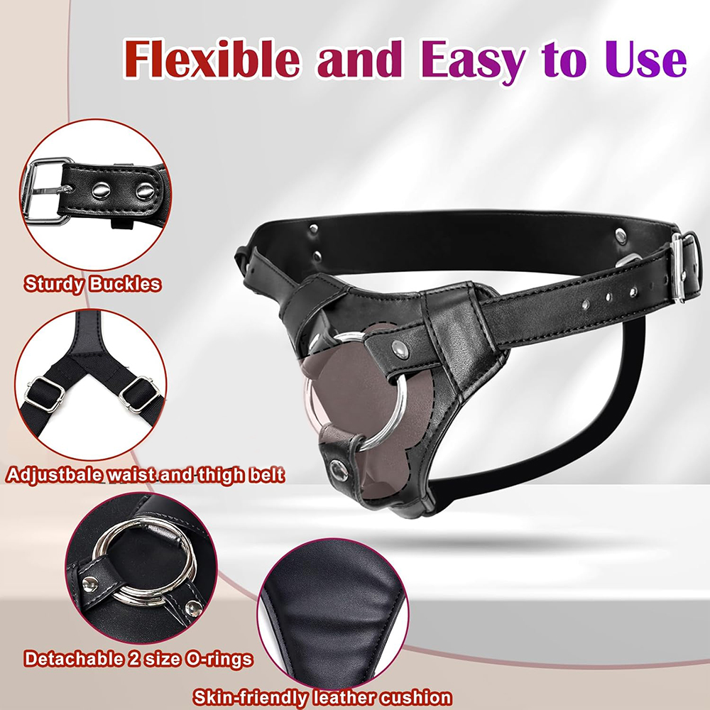 Harnais pour godemichet, jouet - Leather Work Harness avis et prix