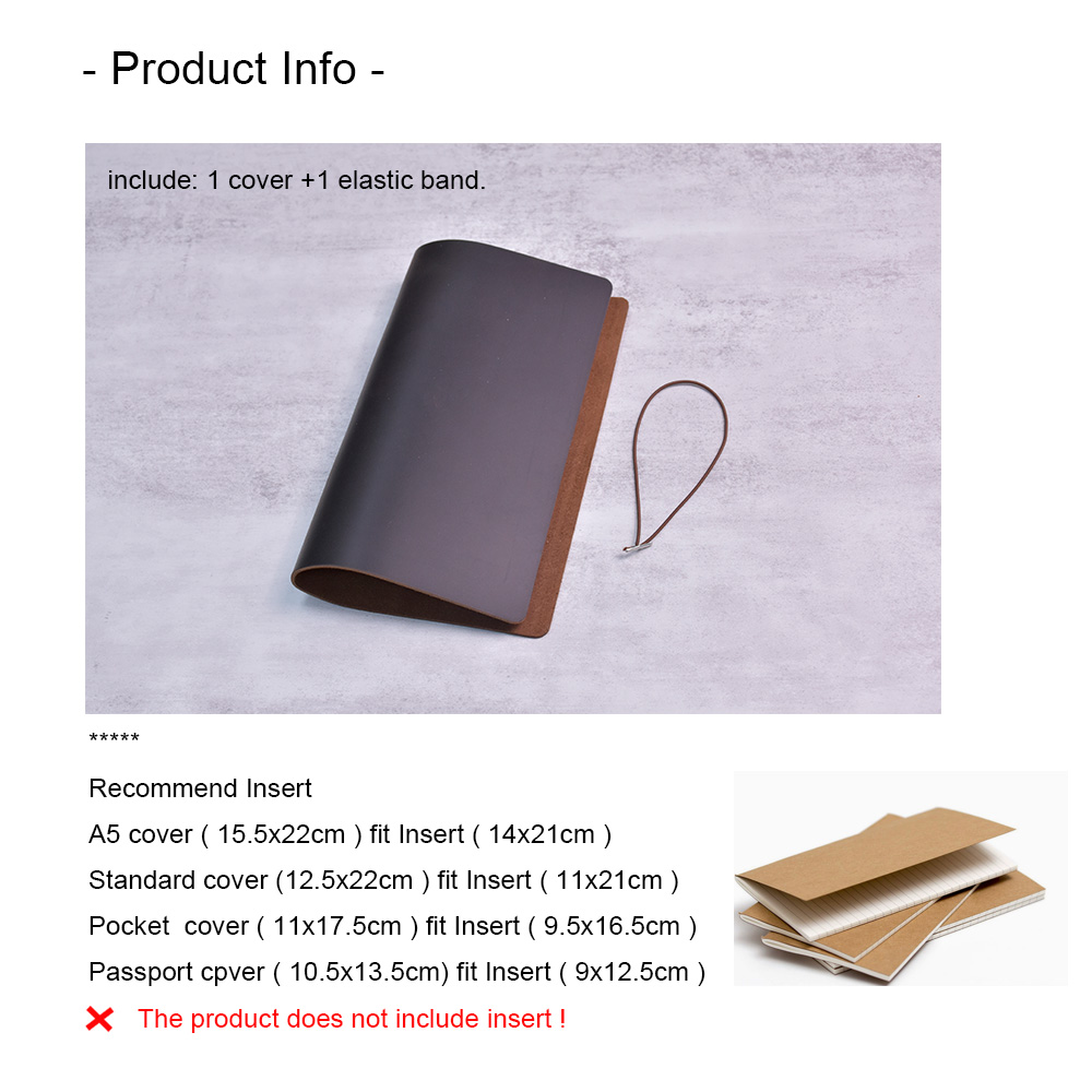 Couverture de carnet de notes  - Leather Work Notebook avis et prix